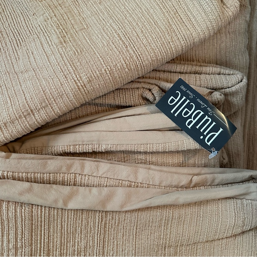 Piu Belle Queen Cotton Camel Duvet Set